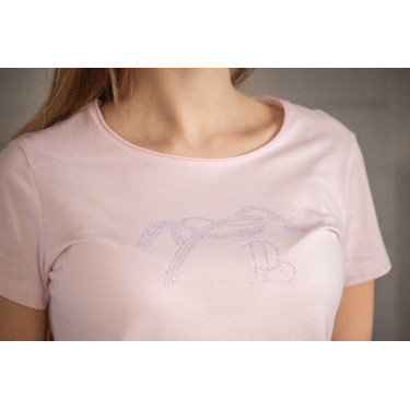 Camiseta Pénélope Iconic Strass Rosa