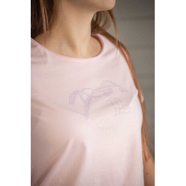 Camiseta Pénélope Iconic Strass Rosa
