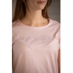 Camiseta Pénélope Iconic Strass Rosa