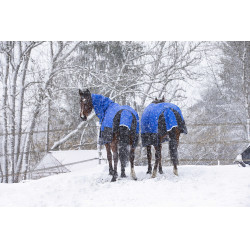 Manta Equithème - TYREX Aisance 1200D - Cuello Alto Azul real