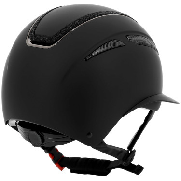 Casco EQUITHEME Agris visera ancha Negro laminado