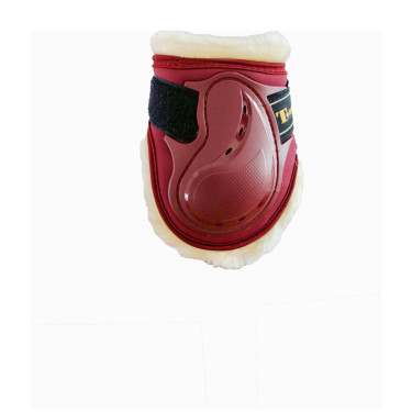Protectores de menudillos Design T de T - lana síntetica Burdeos