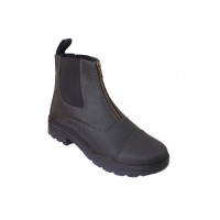 Botines Leoni cuero aceitado T de T Negro