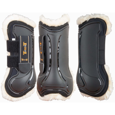 Protector tendones lana Design T de T Negro Protector tendones lana Design T de T Negro