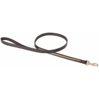 Correa de perro Clincher T de T Habano oscuro / amarillo Marr&amp;amp;amp;oacute;n
