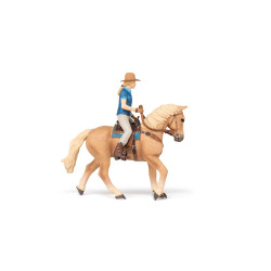 Caballo western con su amazona Papo