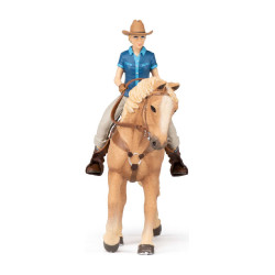 Caballo western con su amazona Papo