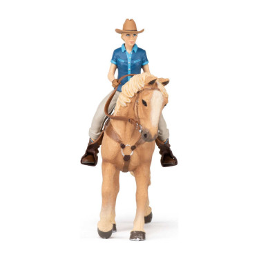 Caballo western con su amazona Papo