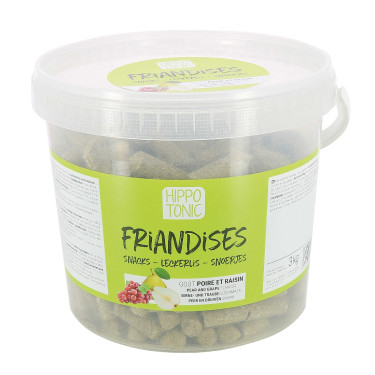 Golosas para caballos sabor pera y uva Hippotonic