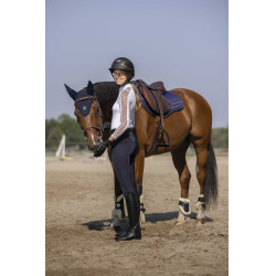 Pantalón Equithème Safir marine, contrastes noirs Azul Pantalón Equithème Safir marine, contrastes noirs Azul