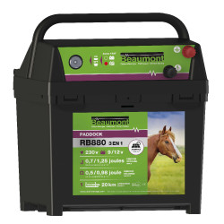 Dispositivo para cercas eléctricas Paddock RB880 Beaumont 3en1 + panel solar