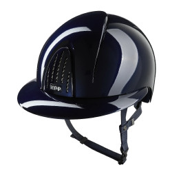 Casco Kep Smart Nova metal pulido azul visera polo