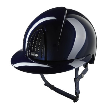 Casco Kep Smart Nova metal pulido azul visera polo