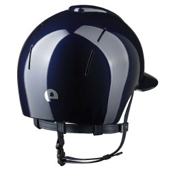 Casco Kep Smart Nova metal pulido azul visera polo