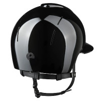 Casco Kep Smart Nova metal pulido negro estrella visera polo