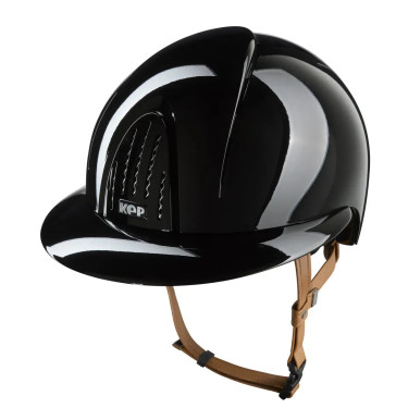 Casco Kep Smart Nova metal pulido barbijo beige visera polo