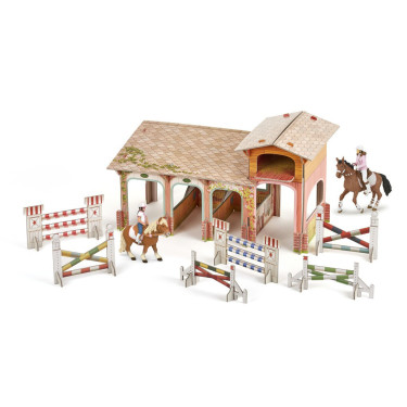 El pony Club Papo (construye tu mismo en cartón) con 4 figuras. El pony Club Papo (construye tu mismo en cartón) con 4 figuras.