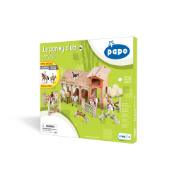El pony Club Papo (construye tu mismo en cartón) con 4 figuras. El pony Club Papo (construye tu mismo en cartón) con 4 figuras.