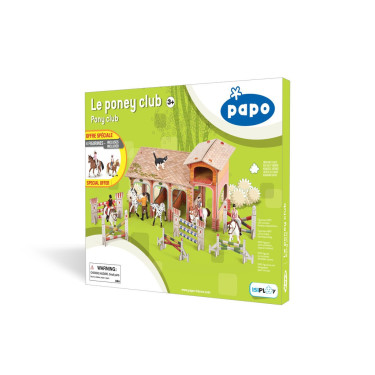 El pony Club Papo (construye tu mismo en cartón) con 4 figuras. El pony Club Papo (construye tu mismo en cartón) con 4 figuras.