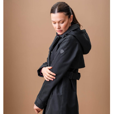 Abrigo trench de equitación Horseware AA Isabella para mujer Negro Abrigo trench de equitación Horseware AA Isabella para mujer Negro