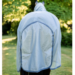 Manta antimoscas Horseware Amigo Integrated Azul jaspeado / azul / plateado