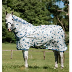 Manta antimoscas Horseware Amigo Integrated Motivo libélula / plata / azul / salvia Motifs Manta antimoscas Horseware Amigo Integrated Motivo libélula / plata / azul / salvia Motifs