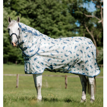 Manta antimoscas Horseware Amigo Integrated Motivo libélula / plata / azul / salvia Motifs Manta antimoscas Horseware Amigo Integrated Motivo libélula / plata / azul / salvia Motifs