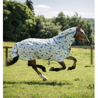 Camisa anti-moscas Horseware Amigo Bug Rug XL Plus Motivo libélula / plata / azul / salvia Motifs