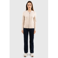 Sudadera con cremallera de punto Harcour Amelie Concha Beige