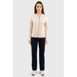 Sudadera con cremallera de punto Harcour Amelie Concha Beige