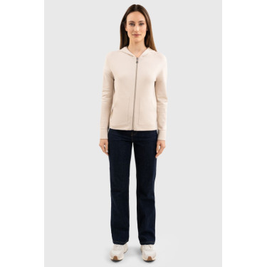 Sudadera con cremallera de punto Harcour Amelie Concha Beige