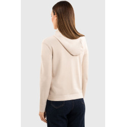 Sudadera con cremallera de punto Harcour Amelie Concha Beige