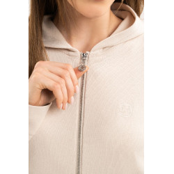 Sudadera con cremallera de punto Harcour Amelie Concha Beige