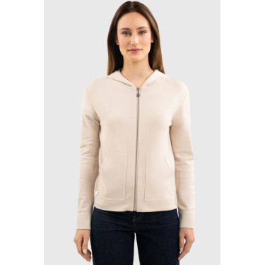 Sudadera con cremallera de punto Harcour Amelie Concha Beige