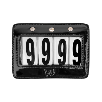 Números rectangulares de cuero charolado Waldhausen Negro