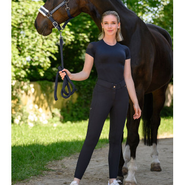 Pantalón de equitación ELT Comfort Ride con silicona Azul profundo