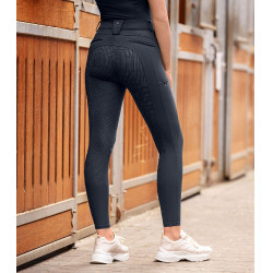 Pantalón de equitación ELT Comfort Ride con silicona Azul profundo
