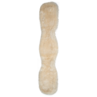 Cinchón corto de cuero Waldhausen con ECO Wool Negro