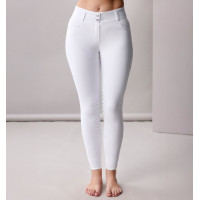 Pantalón de montar Horseware de talle alto para mujer Allora Alessandro Albanese con grip en las rodillas Blanco
