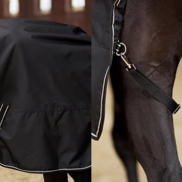 Manta de paddock Imperial Riding Basic sin cuello 300 g Negro