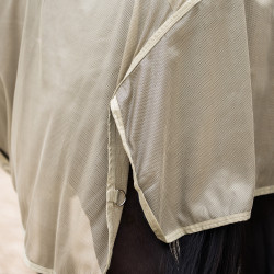 Manta antimoscas con cubrecuello desmontable Imperial Riding Reese Oliva clara Verde
