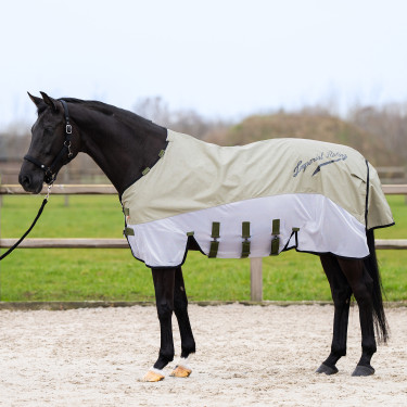 Cubre caballo antimoscas e impermeable Imperial Riding Super-dry Oliva clara Verde