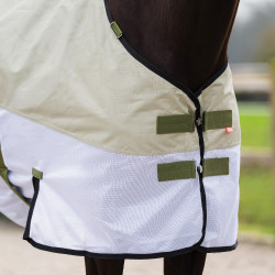 Cubre caballo antimoscas e impermeable Imperial Riding Super-dry Oliva clara Verde