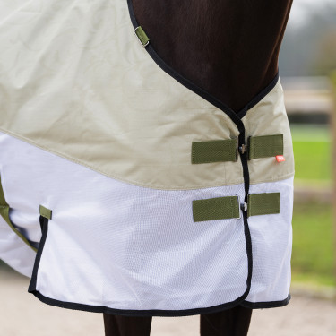 Cubre caballo antimoscas e impermeable Imperial Riding Super-dry Oliva clara Verde