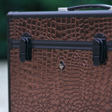 Caja de aseo Imperial Riding Basic Slim line Marrón / marrón croco Marr&amp;amp;amp;oacute;n