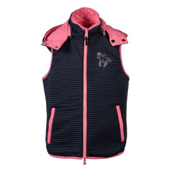 Chaleco sin mangas reversible HKM Maui para niño Fucsia / azúl marino Rosa