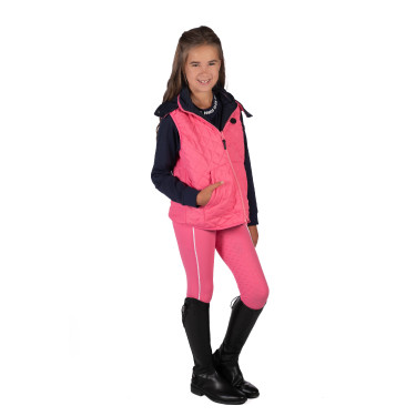 Chaleco sin mangas reversible HKM Maui para niño Fucsia / azúl marino Rosa