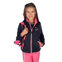 Chaleco sin mangas reversible HKM Maui para niño Fucsia / azúl marino Rosa