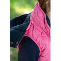 Chaleco sin mangas reversible HKM Maui para niño Fucsia / azúl marino Rosa