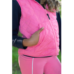 Chaleco sin mangas reversible HKM Maui para niño Fucsia / azúl marino Rosa